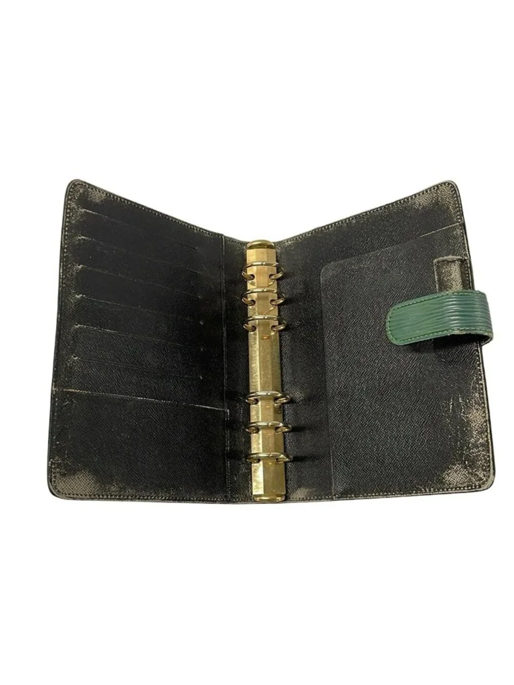 Louis Vuitton Notebook Epi Agenda MM Borneo Green Leather